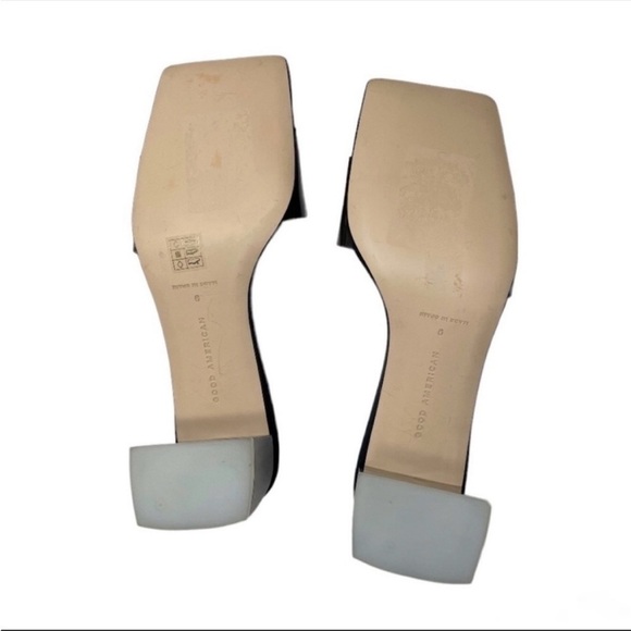 GOOD AMERICAN NEW Block Heel Square Toe Slide Sandal size 9 - Picture 8 of 12